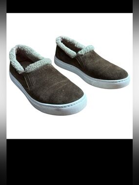 M Gemi sneakers slip on brown suede tan sherpa lined Italian EU 38 US 7.5